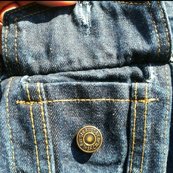 90' Vintage Levi's Denim Jacket Blue Size Medium - Picture 6 of 8